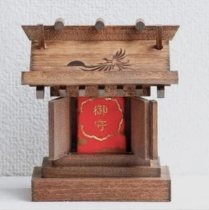 Japanese KAMIDANA Mini Household PHENIX Omiya-san 5.6"H Shinto Shrine Altar Wood - Picture 1 of 6