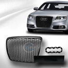 For 08-11 Audi A6/S6 C6 Glossy Black RS Honeycomb Mesh Front Bumper Grill Grille