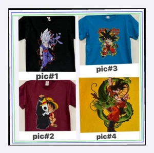 Boy's T-shirt Graphic Cartoon Anime Dragon Ball Z T-Shirt Children's 100% Cotton - Picture 1 of 12
