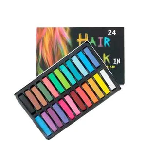 24 Piece HAIR CHALK Temporary Hair Color Kit Soft Pastels New & Factory Sealed - Picture 1 of 2