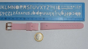 ** BRACELET DE MONTRE PVC SOUPLE ROSE 16 MM POUR RÉCENTE ANCIENNE VINTAGE N°40 - Imagen 1 de 2