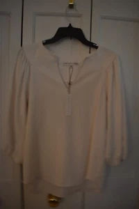 Trina Turk elfenbeinfarbenes Albury Top/Bluse – Small – neu mit Etikett – 198 $ - Bild 1 von 8