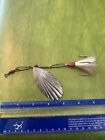 ANTIQUE WINCHESTER METAL SPINNER FISHING LURE #9646 Ruby Faceted  Bead RARE