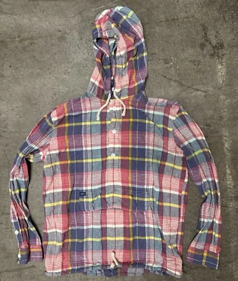 Женская толстовка с капюшоном Polo Ralph Lauren в клетку Indian Madras M легкая опрятная розовая - Изображение 1 из 4