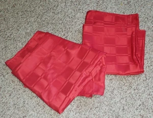 2 MATCHING TABLECLOTHS 100" X 60" & 84" X 60" USED IN CHURCH SERVICE RED NICE - Picture 1 of 5