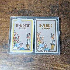 Vintage Neuheit Furz Spielkarten 2 Deck Set Made in Belgium  - Bild 1 von 5
