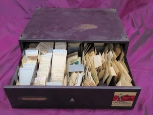Vintage Watchmakers metal drawer full of Watch mainsprings lot Sampson Sandsteel - Picture 1 of 11