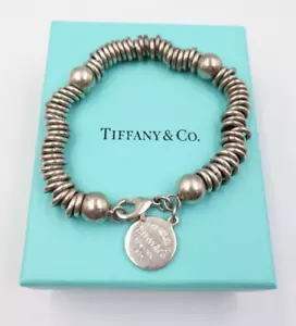 Links of London Bracelet Return To Tiffany Round Silver Charm - Picture 1 of 3