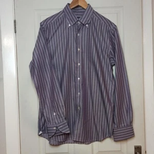 Thomas Mason Xacus Size 16.5 / 42Striped Long Sleeve Shirt Ideal Condition - Picture 1 of 4