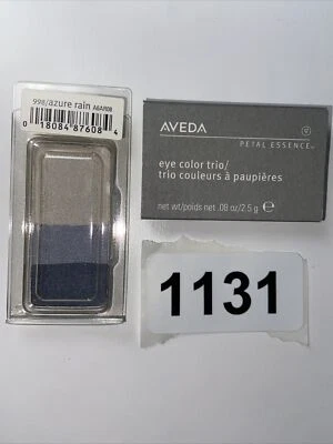 AVEDA Petal Essence Eye Shadow #998 AZURE RAIN Trio  Blue Silver White - Image 1 of 4