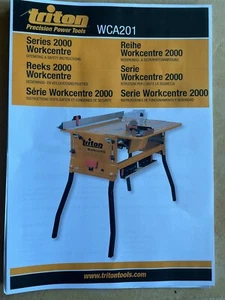 Triton Workcentre 2000 Assembly And Operating Manual - COLOUR COPY - Picture 1 of 1