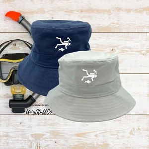Scuba 2 Bucket Unisex Hat Trendy Outdoor Summer Beach Urban Leisure - Picture 1 of 11
