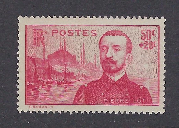FRANCE  "Loti Monument Fund 50c+20c"  SC#B63 MnH CV$7+   (FR424)* - Image 1 of 1
