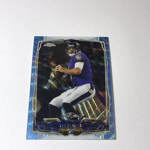 Joe Flacco 2014 Topps Chrome Blue Wave Refractor #6 Baltimore Ravens - Picture 1 of 2