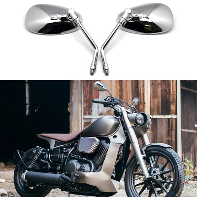 Chrome Motorcycle Rearview Side Mirrors For Yamaha Star Bolt XV950 V-Star 1100 Foto 1 de 4