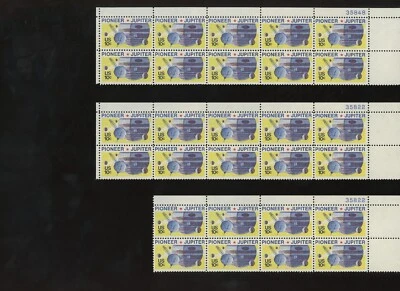 Pioneer Jupiter 10c Stamps Blocks- 28 Stamps - Image 1 of 2