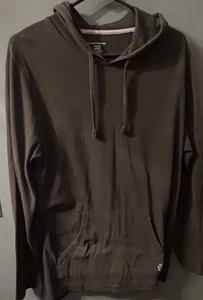 Pigiama uomo Lucky Brand taglia large grigio antracite leggero con cappuccio cotone - Foto 1 di 6