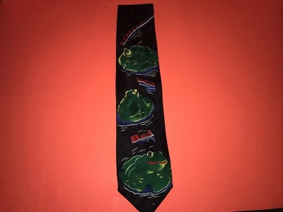 ¡Raro! Corbata de colección 1996 Anheuser Busch Budweiser Bud Beer Frogs para hombre NUEVA Foto 1 de 2