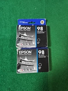 Epson 98 Black Ink Cartridge / High Capacity / Genuine / Exp 5/2014 / New Sealed - Picture 1 of 4