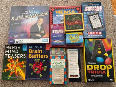 Trivia and Puzzle Game Family Fun Pack-- Game Night-- includes Jeopardy & Mensa - Image 1 of 4