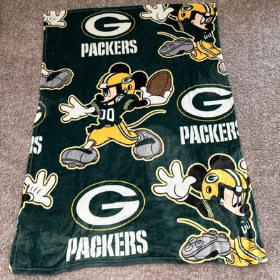 Мягкое плед Mickey Mouse Disney NFL Green Bay Packers - Изображение 1 из 4