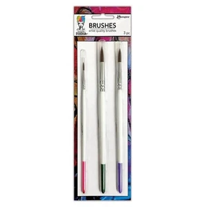 Dina Wakley Media - Juego de cepillos de cerdas suaves (3pk) MDA88530 - Imagen 1 de 2