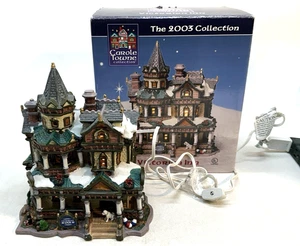 Carole Towne Victorian Inn 2003 casa villaggio di Natale illuminata con scatola 208055 - Foto 1 di 19