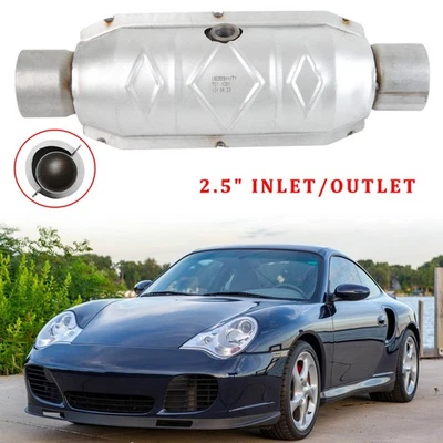 2.5" Inlet/Outlet EPA Catalytic Converter For Porsche 911 Carrera 996 1998-2005 - Изображение 1 из 4