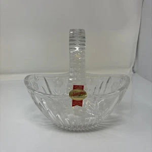 Anna Hutte Bleikristall 24% Bleikristall Floral 8" Korb Made in West Germany - Bild 1 von 8