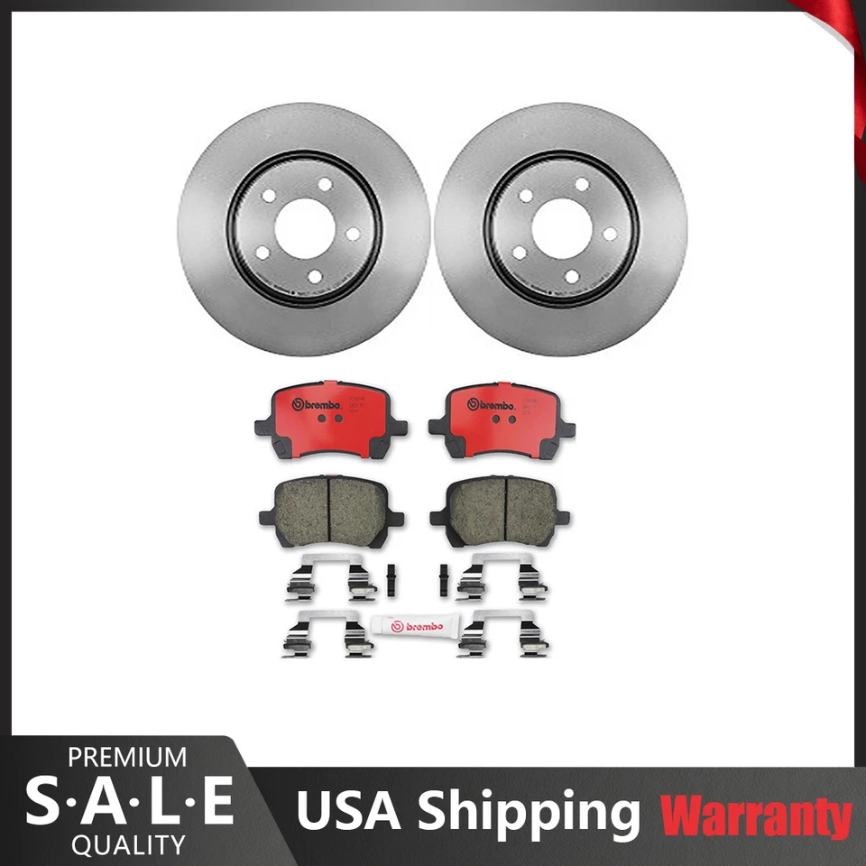 Brembo Front Brake Kit Disc Rotors Ceramic Pads For Chevy Malibu Pontiac G6 Aura - Image 1 of 4