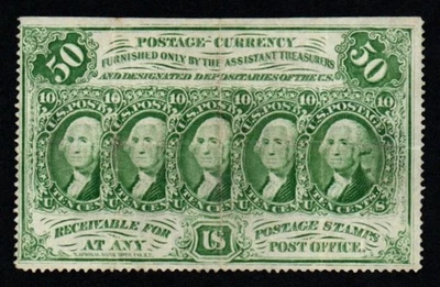 SCARCE NO-MONO/PERF 1st Issue 50c 1862-63 CRISP VF+/XF Fractional Currency! - Image 1 of 2