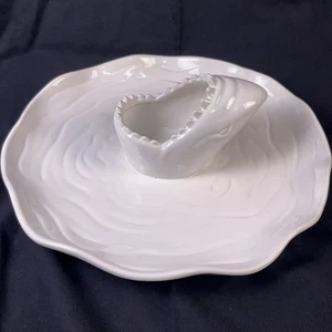 Two's Company Great White Shark Chip und Dip Platte Schale - Bild 1 von 8