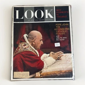 Look Magazine July 2 1963 Pope John: The Astonishing Catholic Pontiff & Kennedy  - Picture 1 of 7
