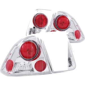 Clear Lens Tail Light Assembly for 2001-2005 Honda Civic [Chrome] - Picture 1 of 2