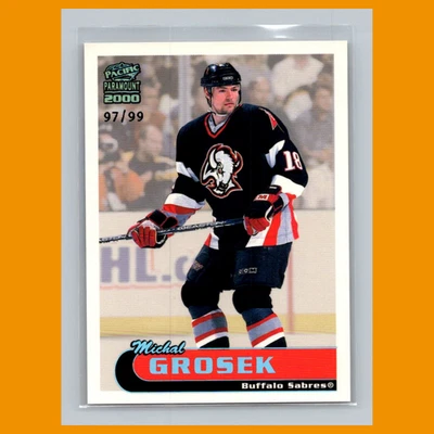 Michal Grosek /99 #27 1999-100 Pacific Paramount Holographic Buffalo Sabres Card - Image 1 of 3