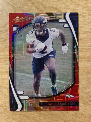 2021 Panini Absolute - Patrick Surtain II #143 Red Squares Rookie 400/499 - Image 1 of 2