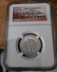 2012 s silver proof Denali NP quarter NGC PF 70 Ultra Cameo Early releases - Picture 1 of 2