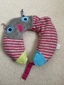 Sterntaler Baby Nackenstütze mit Schnullerkette - Eule - Auto Kindersitz Kissen - Bild 1 von 2