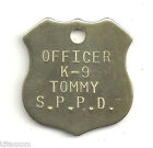 Mini Brass Badge Police Law K-9 Sheriff Shield Dog Pet ID Tag