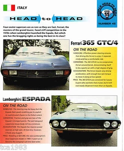 FERRARI 365 GTC/4 vs. Lamborghini ESPADA Road Test Brochure, GTC - Picture 1 of 1