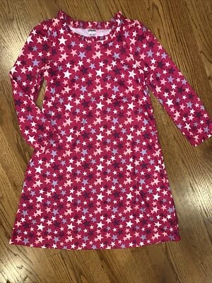 Camisón pijama Gymboree nuevo con etiquetas talla 7 rosa púrpura estrella Foto 1 de 2