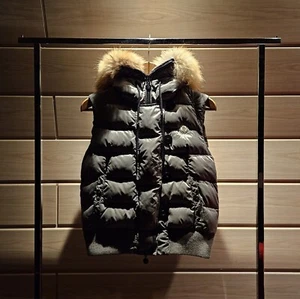 Moncler Daunenweste Damen, Gr. 1/S, Echtpelz, beige, NP 790€ - Bild 1 von 15