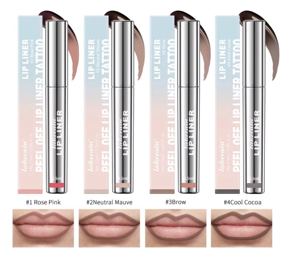 LAKERAIN Waterproof Lip Liner Peel Off Tattoo Lipgloss Long Lasting Matte Lip Tint UK