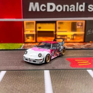 PORSCHE RWB 964 AKIBA ANIME LIVERY 1/64 DIECAST CAR MODEL BY FLAME MODELS - Picture 1 of 5