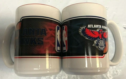Atlanta Hawks NBA 15oz 2 Tone Sublimated Coffee Mug SET OF 2 Cover