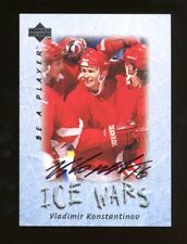 1996 Upper Deck Be A Player Ice Wars Vladimir Konstantinov Signed AUTO