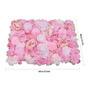 6X Künstliche Seide Blume Wand Panel Hochzeit Party Veranstaltungsort Hintergrund Blumendekor - Bild 1 von 8