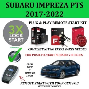 Remote Starter Kit for SUBARU IMPREZA 2017-2022 PUSH START Plug & Play 3X Lock - Picture 1 of 4
