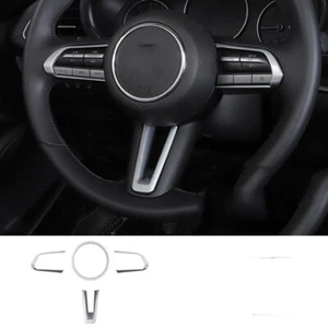 For Mazda CX-50 2023-2024 Matte Silver Car Inner Steering Wheel Frame Cover Trim - Picture 1 of 5