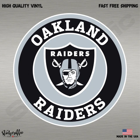 Oakland Raiders Football Color Logo Sports Decal Sticker-Free Shipping Cover